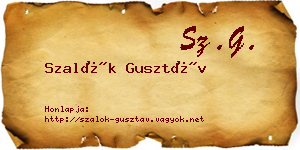 Szalók Gusztáv névjegykártya