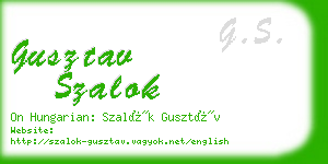 gusztav szalok business card